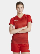 Craft Sport-Shirt (Jersey) Premier Fade Jersey (recycled Polyester, V-neck) red Women