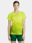 Craft Sport-Shirt (Trikot) Premier Fade Jersey (rec. Polyester, V-Ausschnitt) limegrün Damen