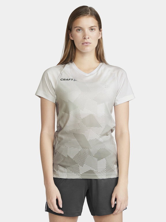 Craft Sport-Shirt (Trikot) Premier Fade Jersey (rec. Polyester, V-Ausschnitt) weiss Damen