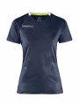 Craft Sport-Shirt (Trikot) Premier Solid Jersey (rec. Polyester, hohe Elastizität) navyblau Damen