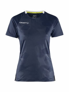 Craft Sport-Shirt (Trikot) Premier Solid Jersey (rec. Polyester, hohe Elastizität) navyblau Damen