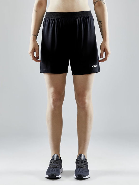Craft Sporthose (Short) Evolve - leicht, elastischer Hüftbund mit Kordelzug, ohne Seitentaschen - schwarz Damen