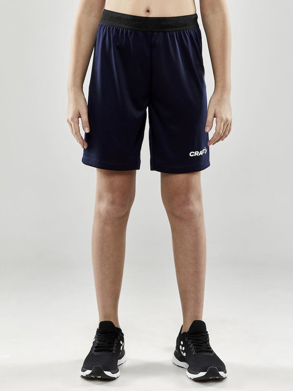 Craft Sporthose (Short) Evolve - leicht, elastischer Hüftbund mit Kordelzug, ohne Seitentaschen - navyblau Kinder