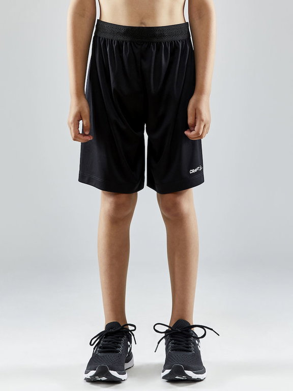Craft Sporthose (Short) Evolve - leicht, elastischer Hüftbund mit Kordelzug, ohne Seitentaschen - schwarz Kinder