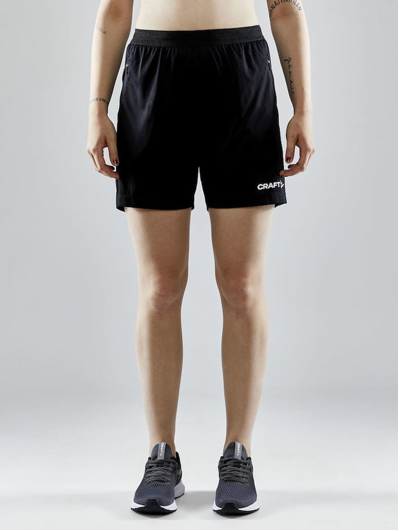 Craft Sporthose (Short) Evolve Zip Pocket - leicht, Reissverschlusstaschen - schwarz Damen