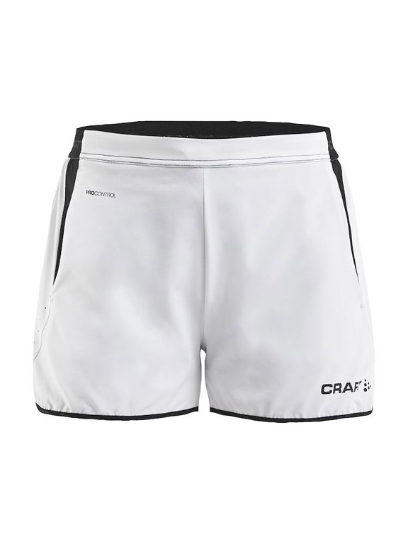 Craft Sporthose (Short) Pro Control Impact - elastisches Material, mit Innenslip - weiss/schwarz Damen