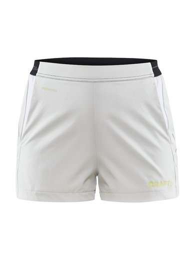 Craft Sporthose (Short) Pro Control Impact - elastisches Material, mit Innenslip - weiss/lime Damen