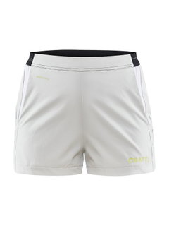 Craft Sporthose (Short) Pro Control Impact - elastisches Material, mit Innenslip - weiss/lime Damen