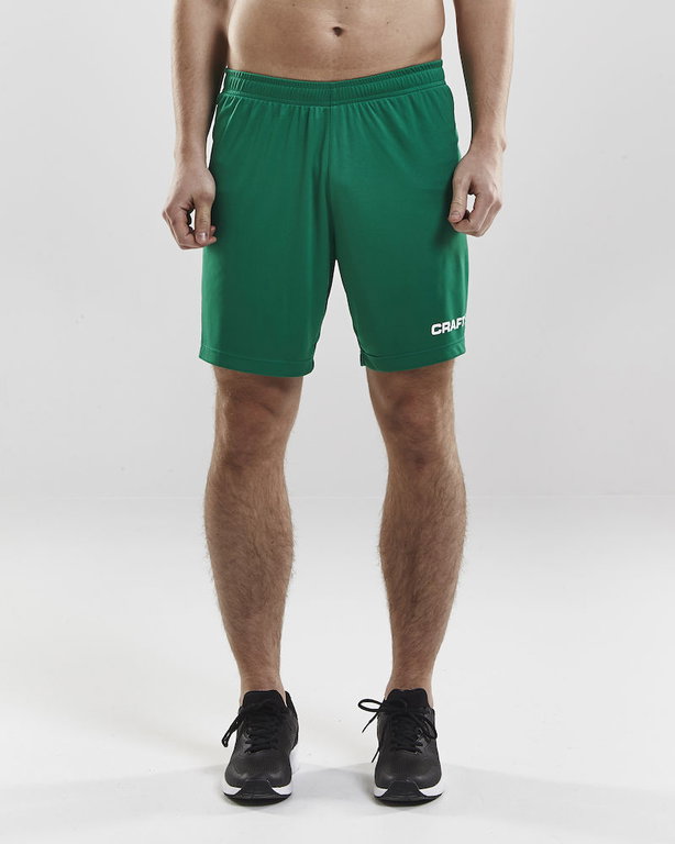 Craft Spodenki sportowe (krótkie) Squad Solid - bez wewnętrznych spodenek, elastyczny materiał - zielony mężczyźni
