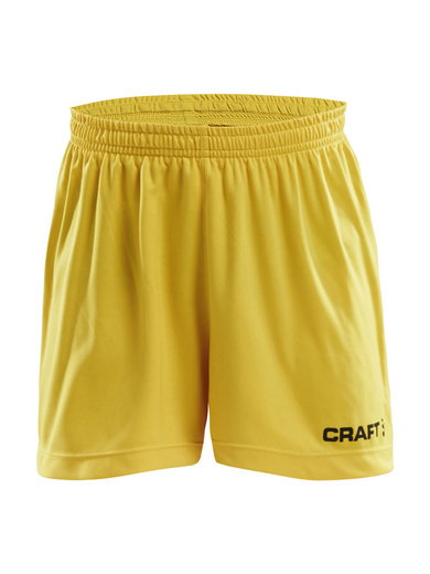 Craft Sporthose (Short) Squad Solid WB - mit Innenshort, elastisches Material - gelb Kinder