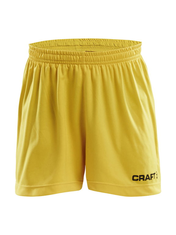 Craft Sports Shorts (Short) Squad Solid WB - with inner shorts, elastic material - yellow children