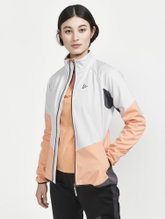 Craft Softshell Jacket Glide (windproof, water-repellent) grey/peach Women