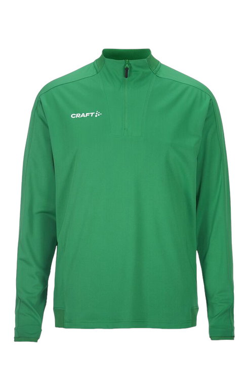 Craft Sportowa koszulka z długim rękawem Evolve 2.0 Halfzip (100% rec. poliester) zielona męska
