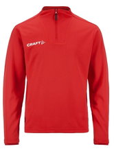 Craft Sport Long Sleeve Shirt Evolve 2.0 Halfzip (100% recycled Polyester) red Kids