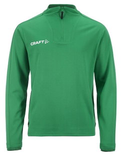 Craft Sport-Langarmshirt Evolve 2.0 Halfzip (100% rec. Polyester) grün Kinder