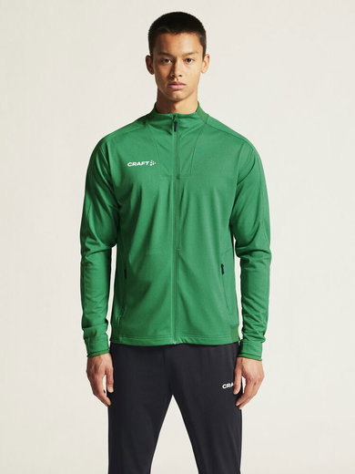 Craft Sport-Trainingsjacke Evolve 2.0 Full Zip (strapazierfähig, elastisch) grün Herren