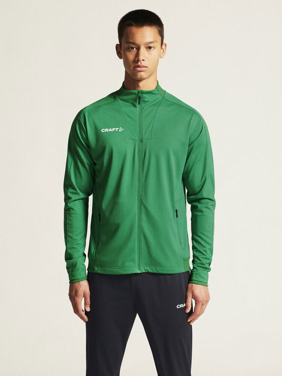 Craft Sport-Trainingsjacke Evolve 2.0 Full Zip (strapazierfähig, elastisch) grün Herren