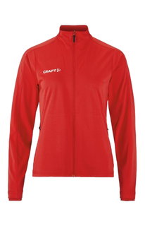 Craft Sport Training Jacket Evolve 2.0 Full Zip (durable, elastic) red ladies