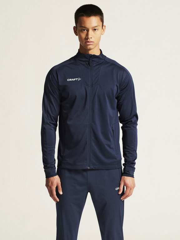 Craft Sport-Trainingsjacke Evolve 2.0 Full Zip (strapazierfähig, elastisch) navyblau Kinder