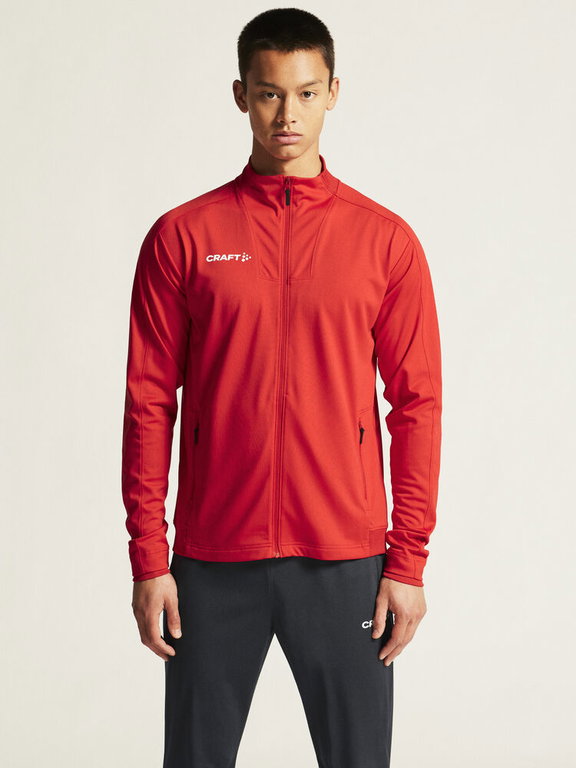 Craft Sport-Trainingsjacke Evolve 2.0 Full Zip (strapazierfähig, elastisch) rot Kinder