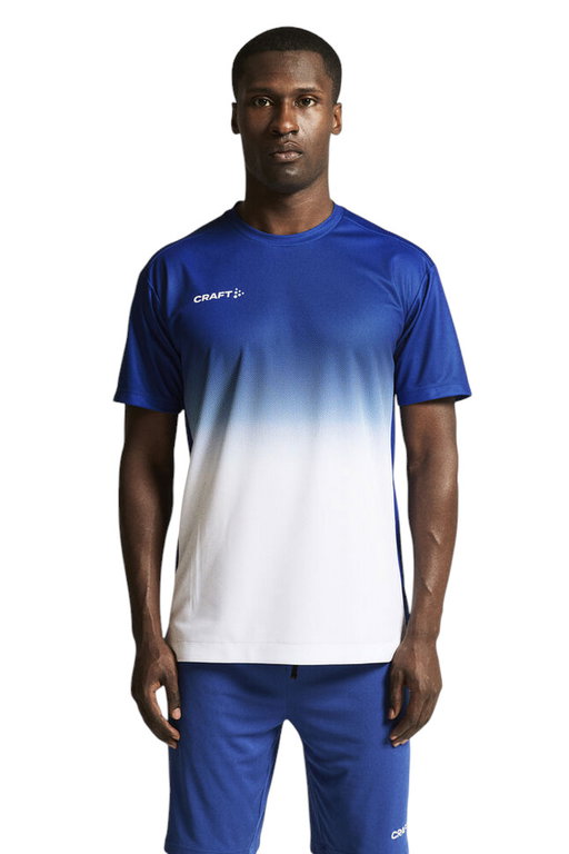 Craft Sport-Tshirt Evolve 2.0 Structured Graphic Jersey (elastisches Material) cobaltblau/weiss Herren