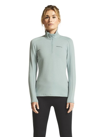 Craft Sport-Langarmshirt CORE Gain (Midlayer, Half-Zip) graugrün Damen