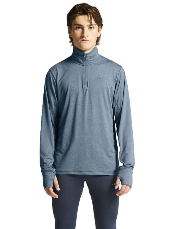 Craft Sport-Langarmshirt Flow Half-Zip (leicht, weiches Tragegefühl) blau Herren