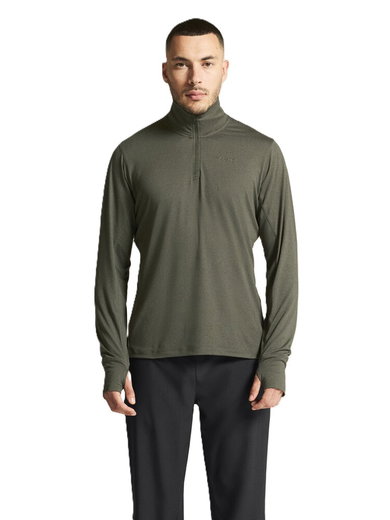 Craft Sport-Langarmshirt Flow Half-Zip (leicht, weiches Tragegefühl) grün Herren