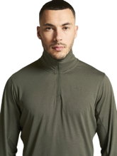 Craft Sport Long Sleeve Shirt Flow Half-Zip (lightweight, soft feel) green men's