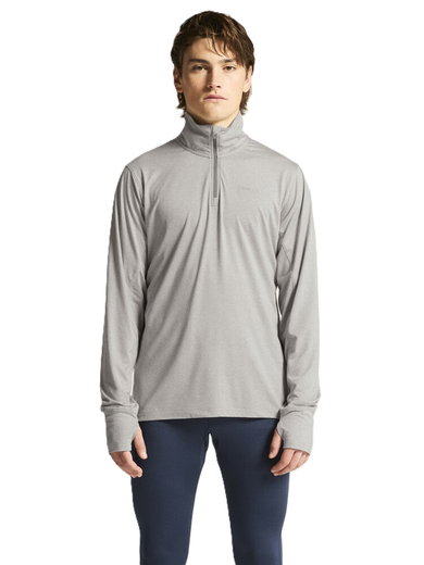 Craft Sport-Langarmshirt Flow Half-Zip (leicht, weiches Tragegefühl) grau Herren