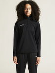 Craft Sport-Langarmshirt Squad Go Halfzip (Stehkragen, 100% rec. Polyester) schwarz Damen