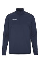 Craft Sport Long Sleeve Shirt Squad Go Halfzip (Stand-up Collar, 100% Recycled Polyester) Navy Blue Men's