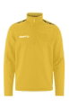 Craft Sport-Langarmshirt Squad Go Halfzip (Stehkragen, 100% rec. Polyester) gelb Kinder