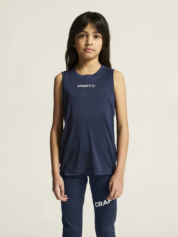 Craft Sport-Tank Rush 2.0 Singlet ärmellos (100% rec. Polyester) navyblau Kinder