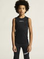 Craft Sport-Tank Rush 2.0 Singlet ärmellos (100% rec. Polyester) schwarz Kinder