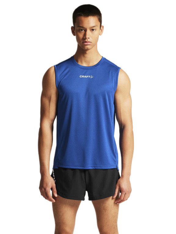 Craft Sport-Tank Rush 2.0 Singlet bez rękawów (100% rec. poliester) kobaltowy męski