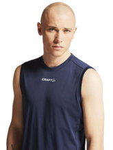 Craft Sport Tank Rush 2.0 Sleeveless Singlet (100% recycled Polyester) navy blue Men's