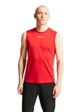 Craft Sport Tank Rush 2.0 Sleeveless Singlet (100% recycled Polyester) red Men's