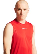 Craft Sport Tank Rush 2.0 Sleeveless Singlet (100% recycled Polyester) red Men's