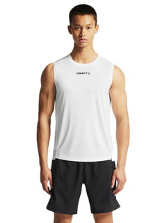 Craft Sport-Tank Rush 2.0 Singlet ärmellos (100% rec. Polyester) weiss Herren