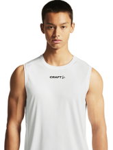 Craft Sport Tank Rush 2.0 Sleeveless Singlet (100% recycled Polyester) white Men's