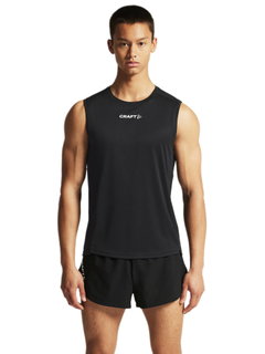 Craft Sport Tank Rush 2.0 Sleeveless Singlet (100% recycled Polyester) black Men's