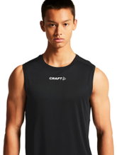 Craft Sport Tank Rush 2.0 Sleeveless Singlet (100% recycled Polyester) black Men's
