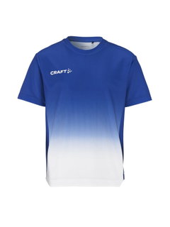 Craft Sport-Tshirt Evolve 2.0 Structured Graphic Jersey (elastisches Material) blau/weiss Kinder