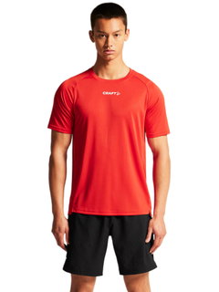 Craft Sportowa koszulka Rush 2.0 Tee (lekka, funkcjonalna) czerwona męska