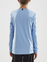 Craft Sport-Langarmshirt (Trikot) Squad Solid - hohe Elastizität, ergonomisches Design - hellblau Kinder