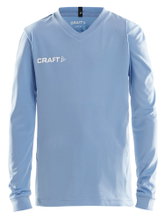 Craft Sport-Langarmshirt (Trikot) Squad Solid - hohe Elastizität, ergonomisches Design - hellblau Kinder