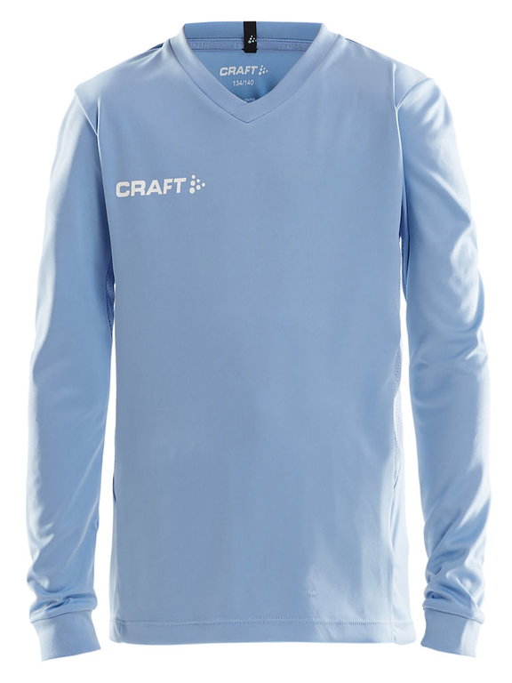 Craft Sport-Langarmshirt (Trikot) Squad Solid - hohe Elastizität, ergonomisches Design - hellblau Kinder