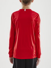 Craft Sport Long Sleeve Shirt (Jersey) Squad Solid - high elasticity, ergonomic design - red Kids