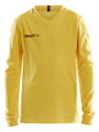 Craft Sport-Langarmshirt (Trikot) Squad Solid - hohe Elastizität, ergonomisches Design - gelb Kinder